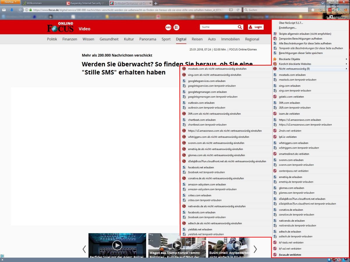 Zulieferer der Focus-Website