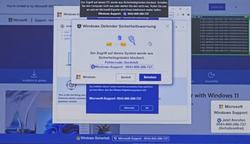 Falschmeldung Windows